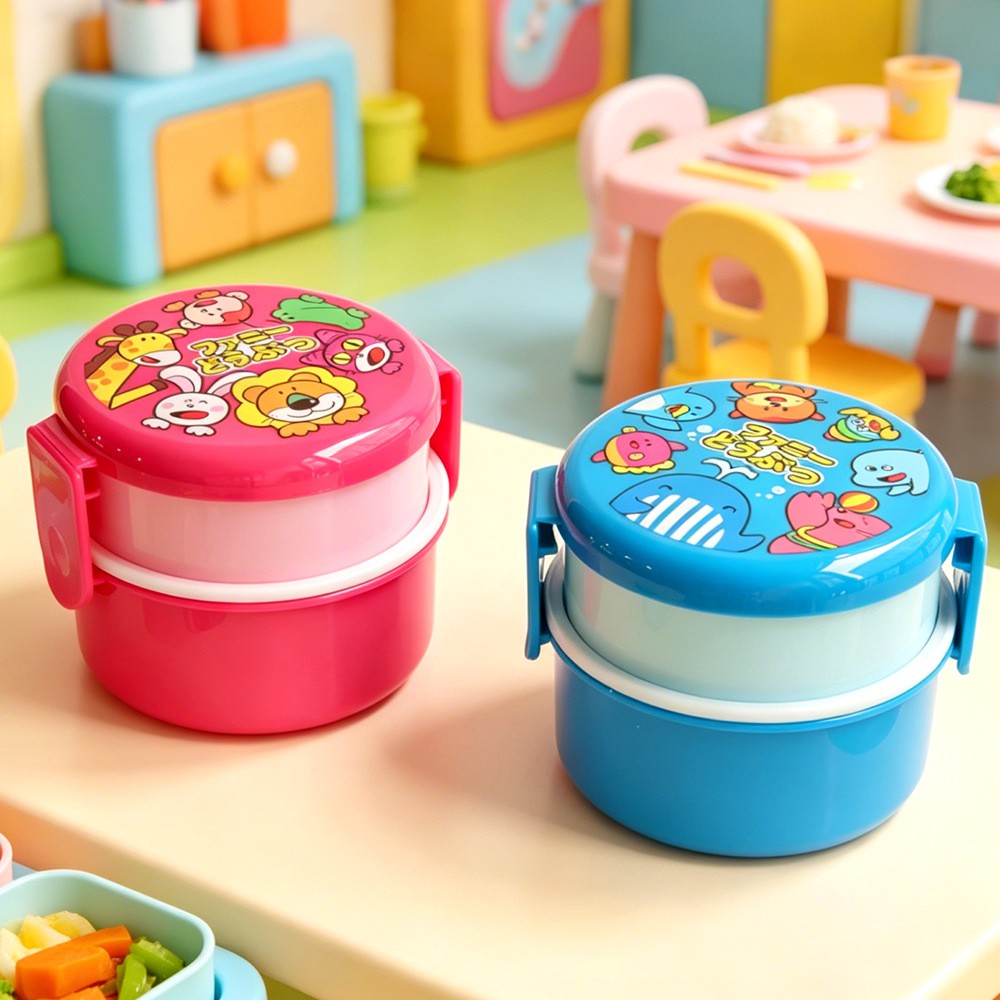 Bento Box Two Tier - Mini Animal Lunch Box Japanese Double-layer