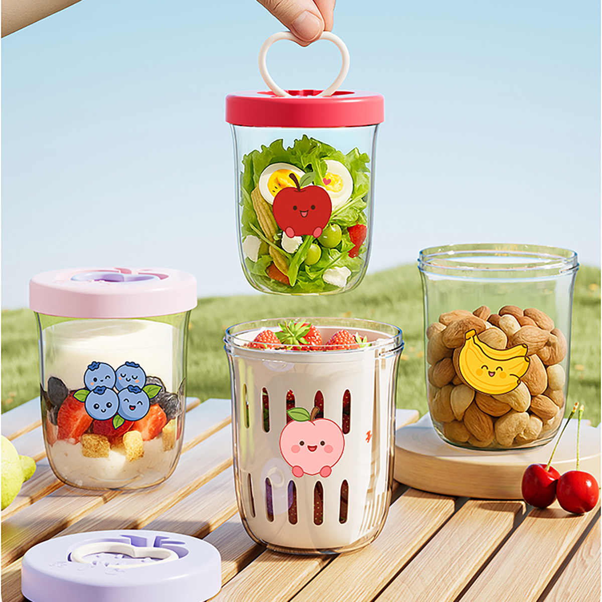 Plastic Oat Container Double-L - Bento Box Two Tier review and price
