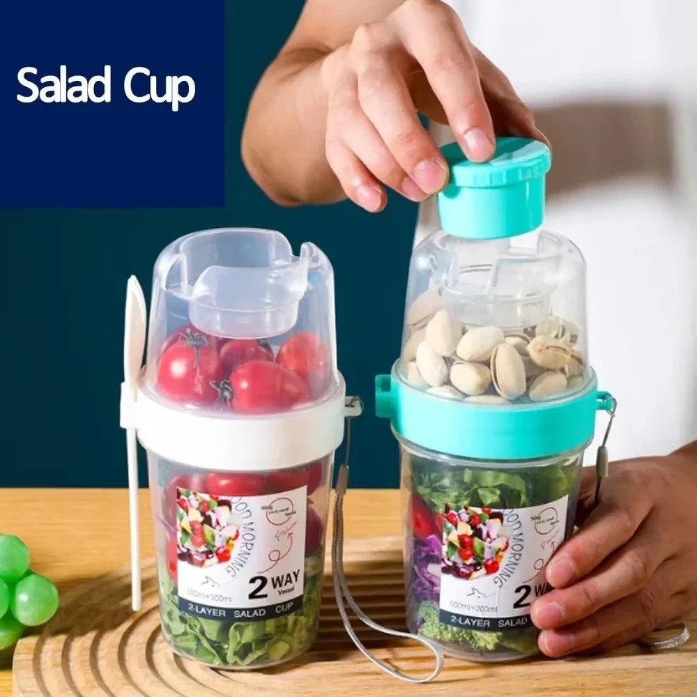 Portable Salad Cup Breakfast C - Bento Box Two Tier review and price