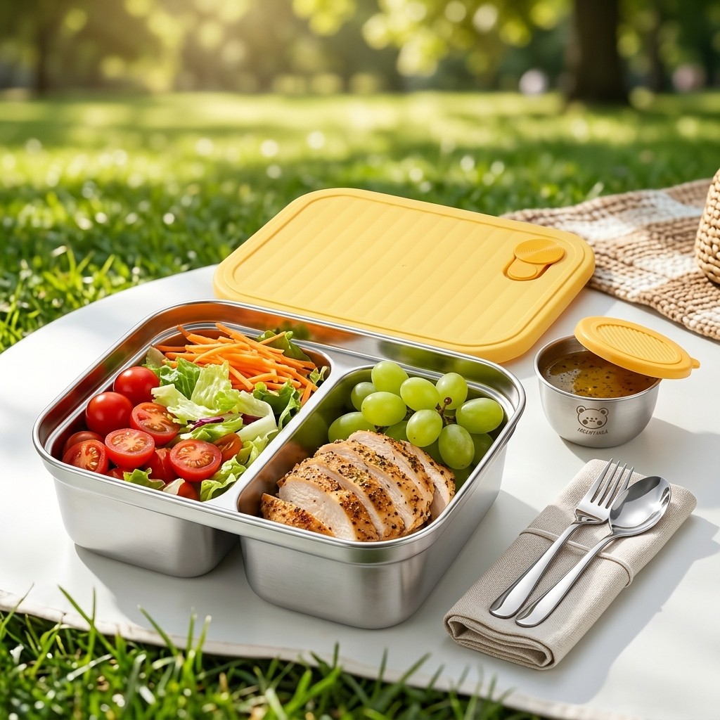 304 Stainless Steel Lunch Cont - Bento Box Two Tier review and price